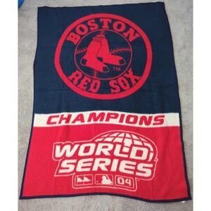 Boston Red Sox Throw Blanket 73"x53.5" 2004 World Series Champions MLB Vintage